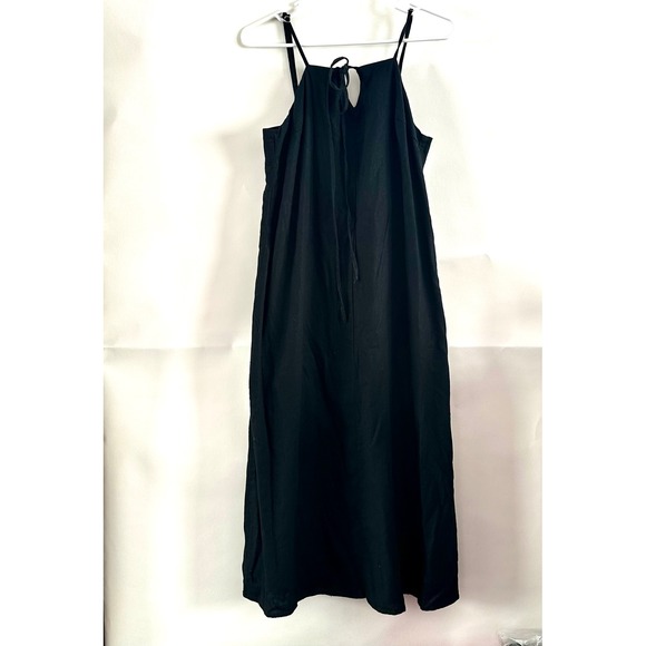 Universal Thread Dresses & Skirts - Universal Thread Black Linen Blend Smocked Back Midi Dress Sleeveless NWT L